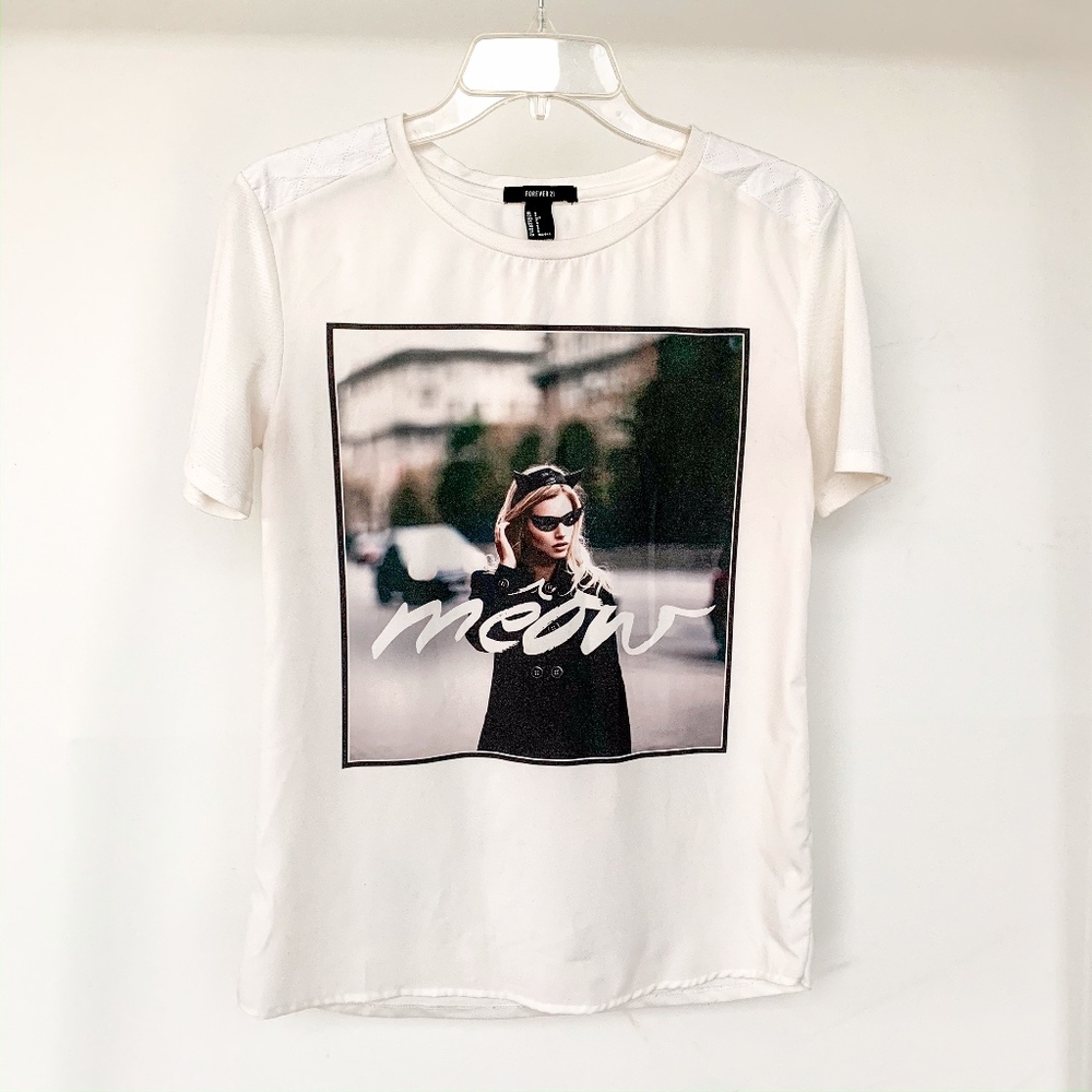 Meow Graphic T-Shirt